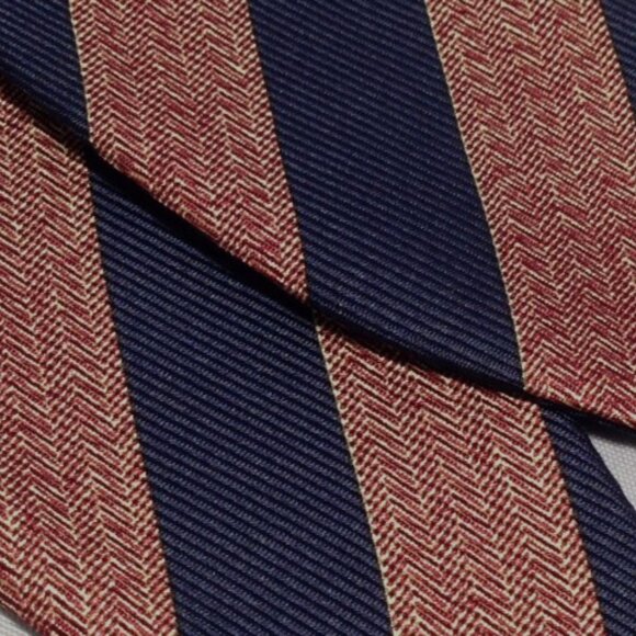 NEW Lanae Joy Silk Adjustable Bow Tie Bowtie / Navy Red / Privat… - Picture 3 of 4